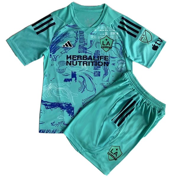 LA Galaxy maglia da calcio speciale per bambini kit da calcio per bambini verde mini magliette uniformi giovanili 2023-2024
