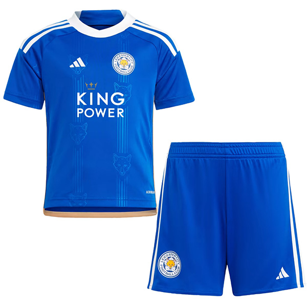 Leicester city maglia da calcio per bambini home kit da calcio per bambini prima mini maglia da calcio uniformi giovanili 2023-2024