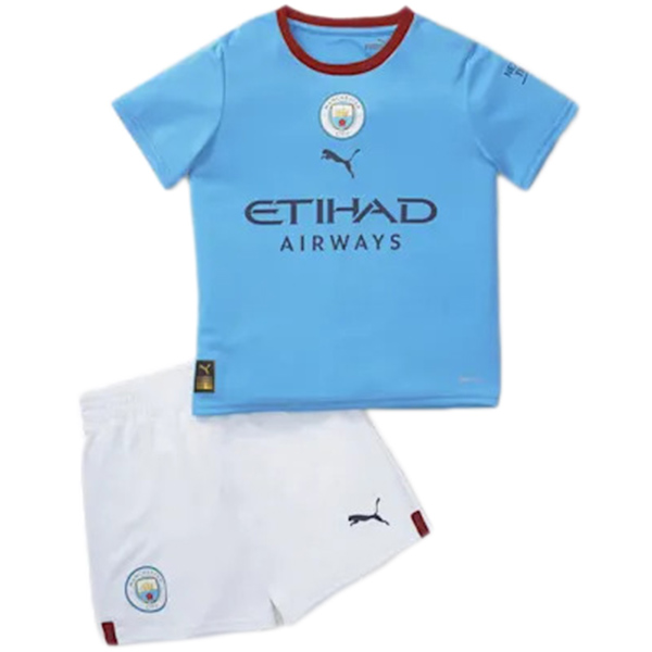 Manchester city casa jersey bambini kit bambini prima mini maglia calcio divise giovanili 2022-2023