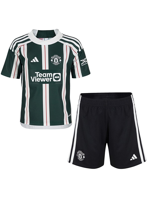 Manchester united maglia da trasferta per bambini kit da calcio per bambini seconda mini maglia da calcio uniformi giovanili 2023-2024