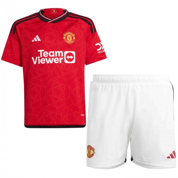 Manchester united kit casalingo per bambini calcio bambini prima maglia da calcio mini uniformi giovanili 2023-2024