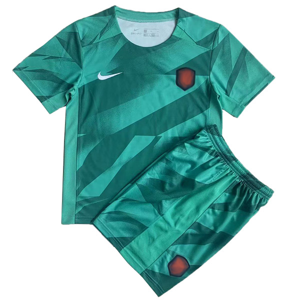 Nethlan maglia da portiere per bambini kit da calcio per bambini mini maglia da calcio verde uniformi giovanili 2023