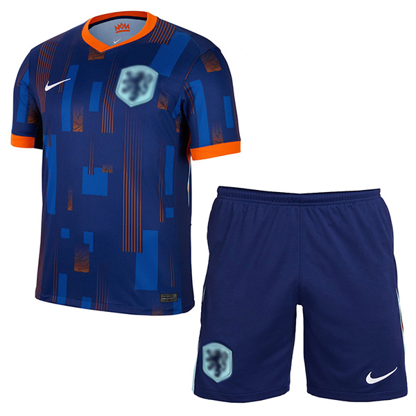 Nethlands maglia da trasferta per bambini kit calcio bambini seconda maglia calcio mini divise giovanili Euro 2024 coppa