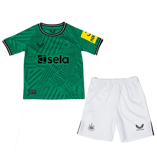 Newcastle United maglia da trasferta kit da calcio per bambini seconda mini maglia da calcio divise giovanili 2023-2024