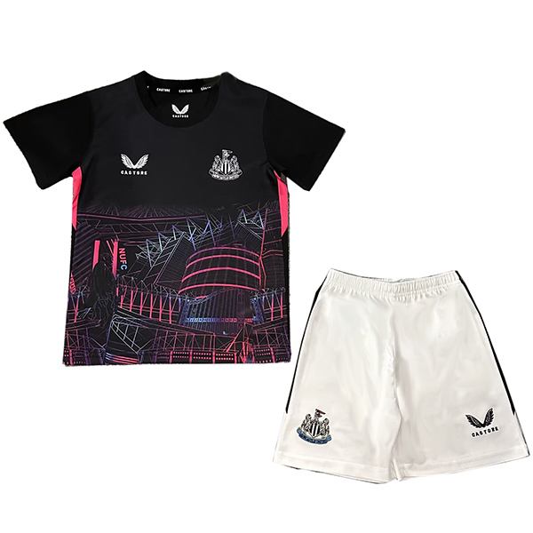 Newcastle United maglia da calcio per bambini kit da calcio mini maglia da calcio nera per bambini uniformi giovanili 2023-2024