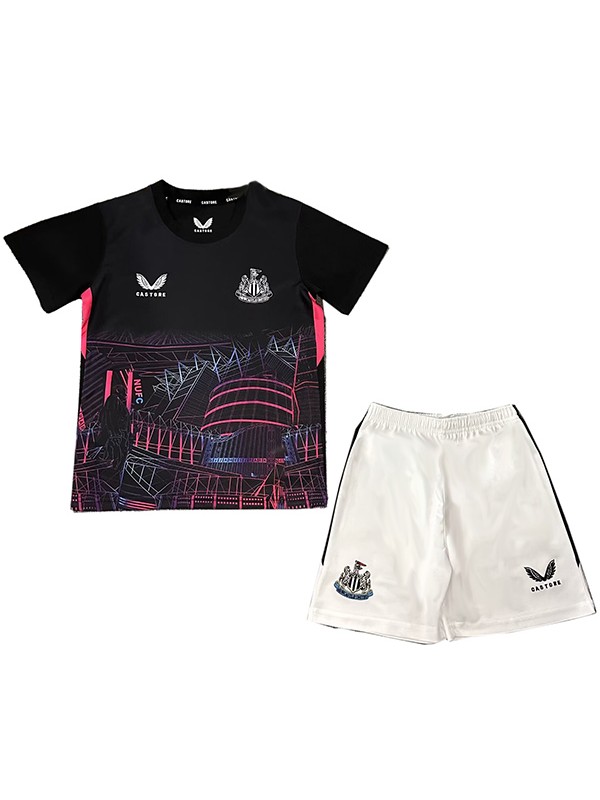 Newcastle United maglia da calcio per bambini kit da calcio mini maglia da calcio nera per bambini uniformi giovanili 2023-2024