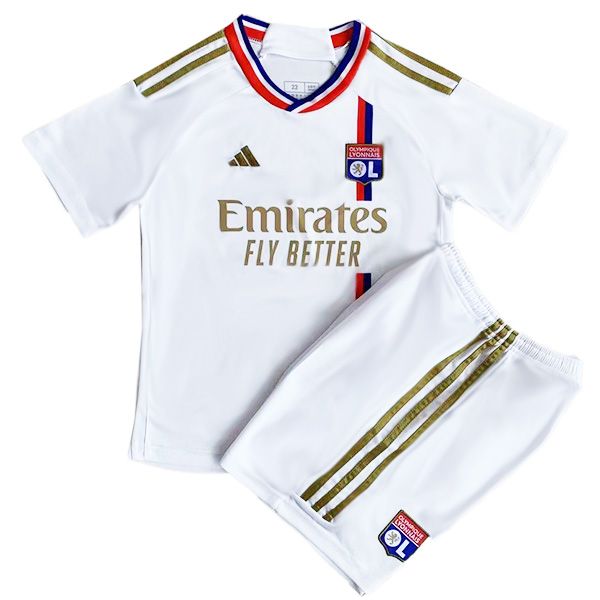 Olympique lyon maglia da casa per bambini kit da calcio bambini prima mini maglia da calcio uniformi giovanili 2023-2024