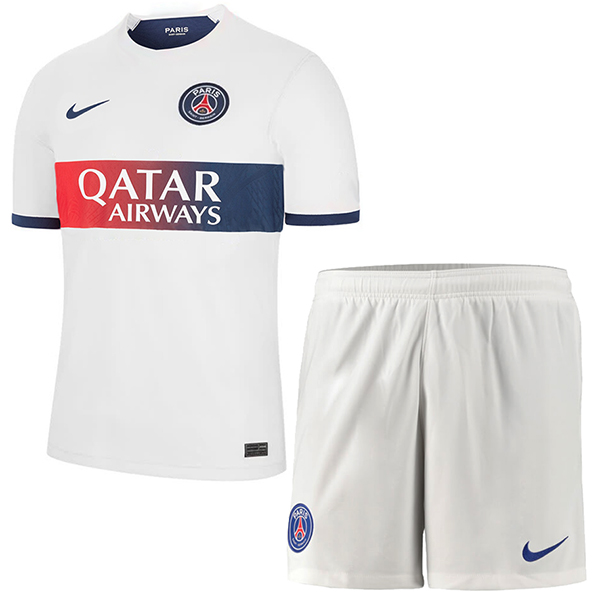 Paris saint germain maglia da trasferta per bambini kit da calcio per bambini seconda mini maglia da calcio uniformi giovanili 2023-2024
