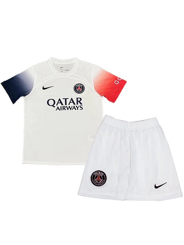 Paris Saint Germain maglia da trasferta per bambini del kit da calcio per bambini seconda maglia da calcio uniformi giovanili 2023-2024