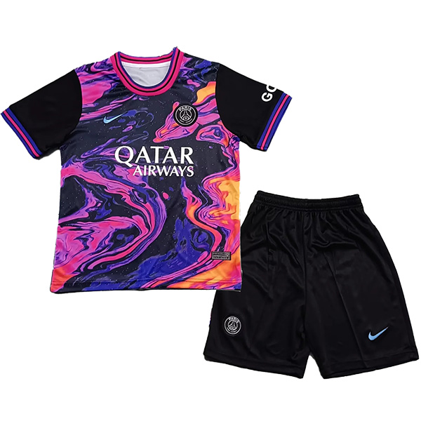 Paris saint-germain maglia speciale per bambini kit da calcio per bambini mini maglia da calcio rosa divise giovanili 2023-2024