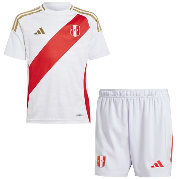 Peru maglia da casa per bambini kit calcio bambini prima maglia calcio mini divise giovanili Euro 2024 cup