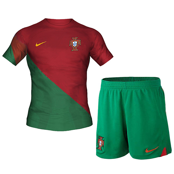 Portugal casa 2022 coppa del mondo bambini kit calcio bambini prime mini divise giovanili maglia da calcio