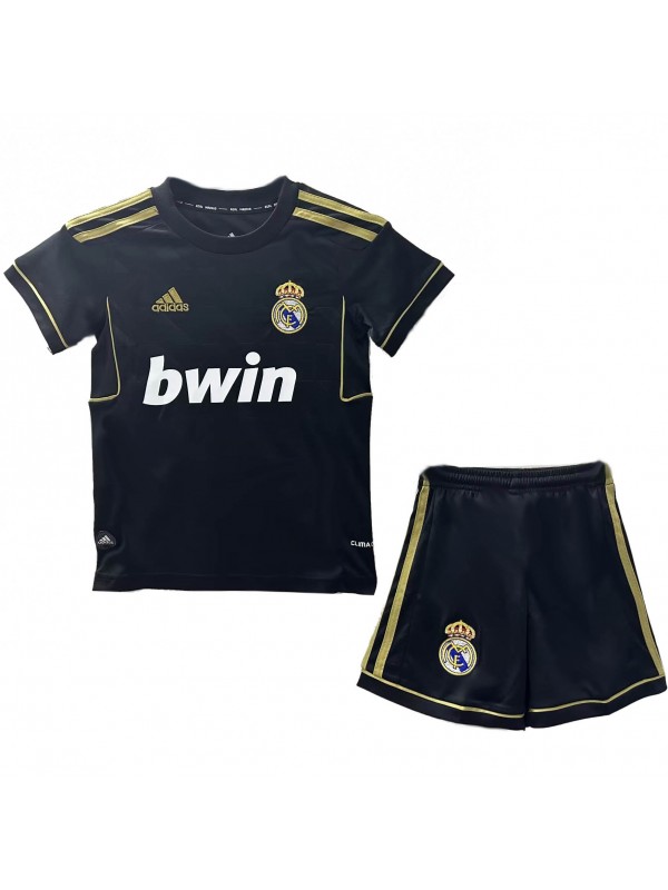 Real madrid maglia da calcio retrò per bambini da trasferta kit da calcio per bambini seconda maglia da calcio vintage mini uniformi giovanili 2011-2012