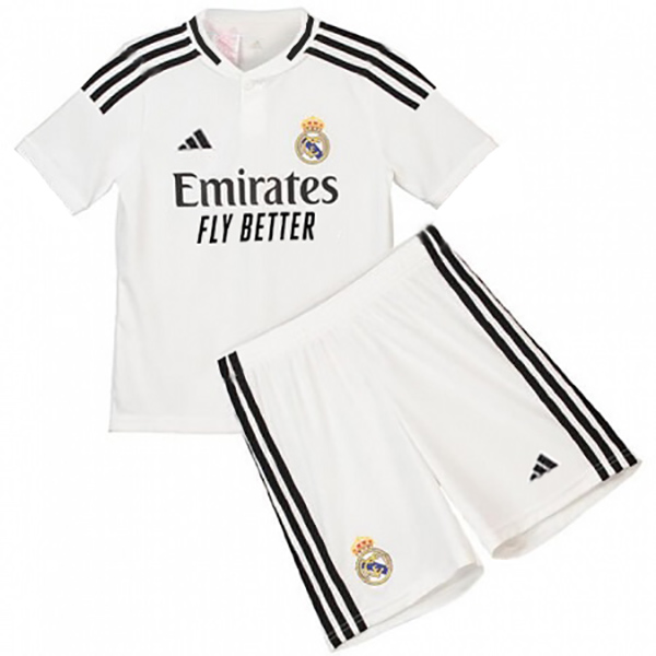Real madrid maglia da casa per bambini kit da calcio per bambini prima mini maglia da calcio uniformi giovanili 2024-2025