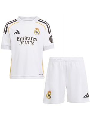Real madrid maglia da calcio per bambini da casa kit da calcio per bambini prima maglia da calcio mini uniformi giovanili 2025-2026