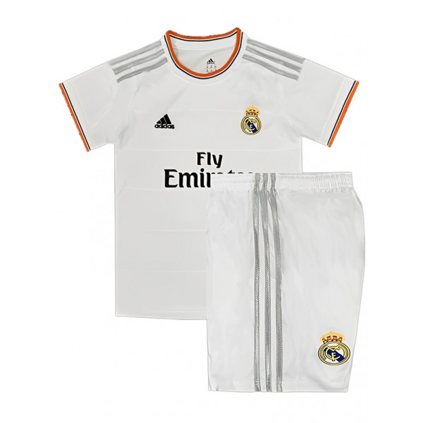 Real madrid maglia retrò per bambini di casa kit da calcio per bambini vintage prima maglia da calcio mini uniformi giovanili 2013-2014