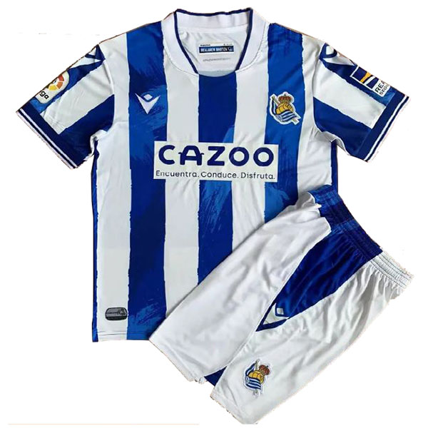 Real Sociedad maglia home da bambino della kit da calcio per bambini prima maglia da calcio uniformi giovanili 2023-2024