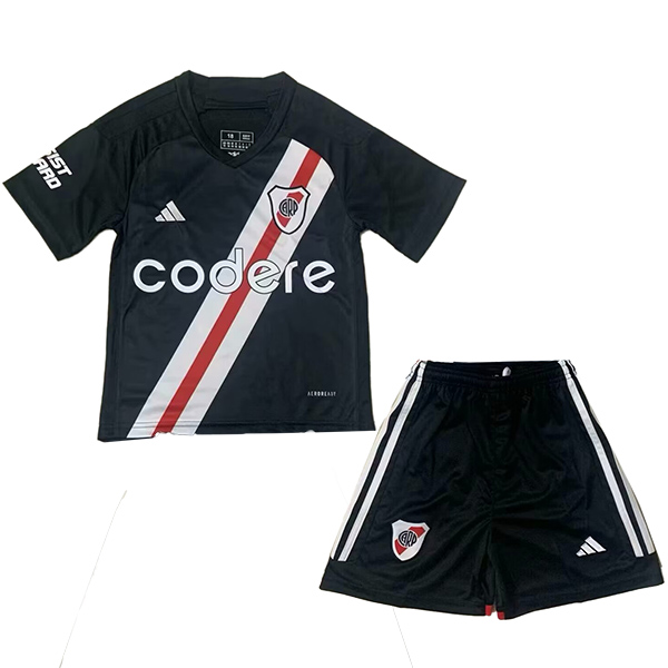 River plate maglia speciale per bambini kit da calcio mini maglia da calcio nera per bambini uniformi giovanili 2023-2024