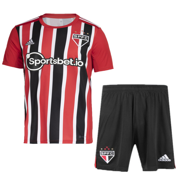 Sao Paulo kit da trasferta per bambini maglia da calcio per bambini seconda mini maglia da calcio divise giovanili 2022-2023