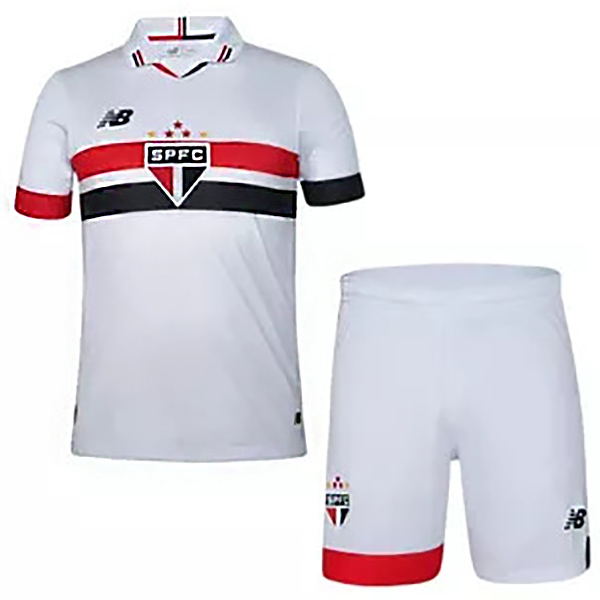 São Paulo maglia da calcio per bambini home kit da calcio per bambini prima mini maglia da calcio uniformi giovanili 2024-2025