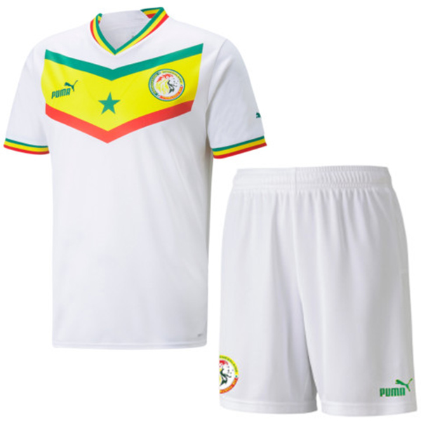 Senegal kit casalingo per bambini del maglia da calcio per bambini prima mini maglia da calcio divise giovanili 2022