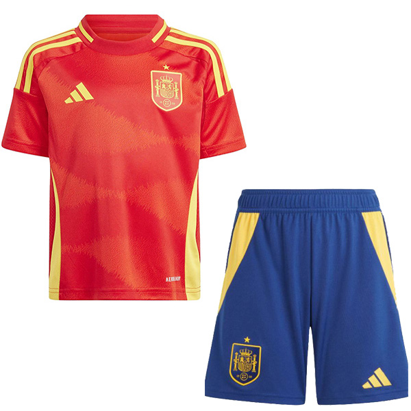 Spain maglia da casa per bambini kit calcio bambini prima mini maglia da calcio divise giovanili Euro 2024 cup