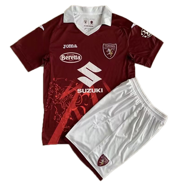 Torino maglia da calcio per bambini versione speciale kit maglia da calcio rossa per bambini uniformi giovanili 2023-2024
