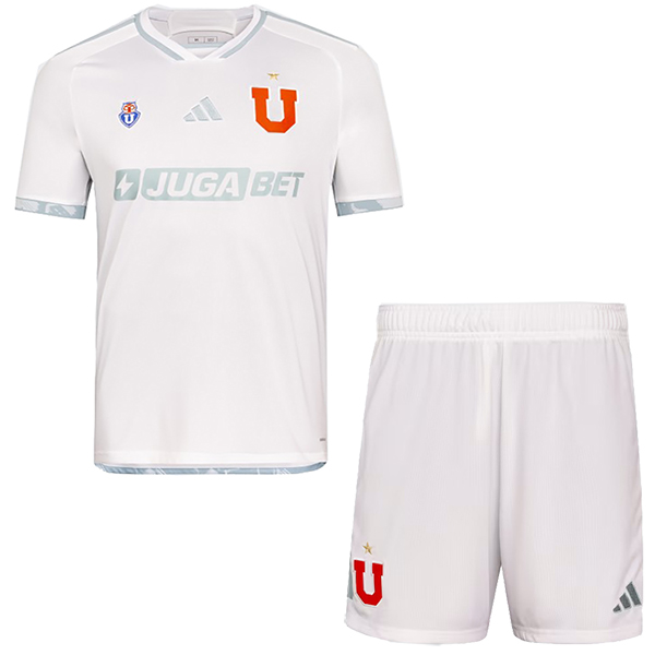 Universidad de Chile maglia da trasferta per bambini kit da calcio per bambini seconda maglia da calcio mini divise giovanili 2024-2025