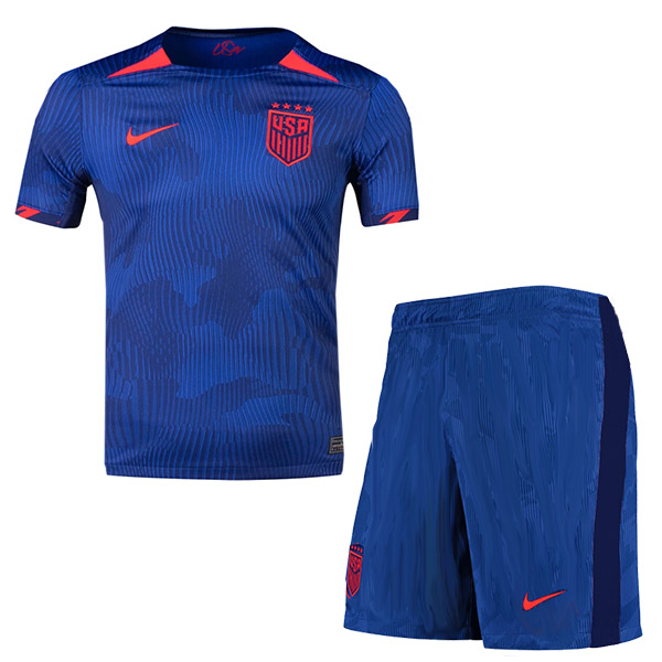 USA maglia da trasferta per bambini kit da calcio per bambini seconda mini maglia da calcio uniformi giovanili 2023