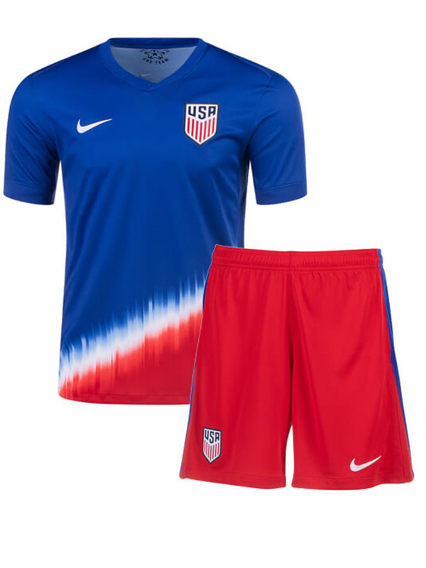 USA maglia da trasferta per bambini kit da calcio per bambini seconda maglia da calcio mini divise giovanili 2024-2025