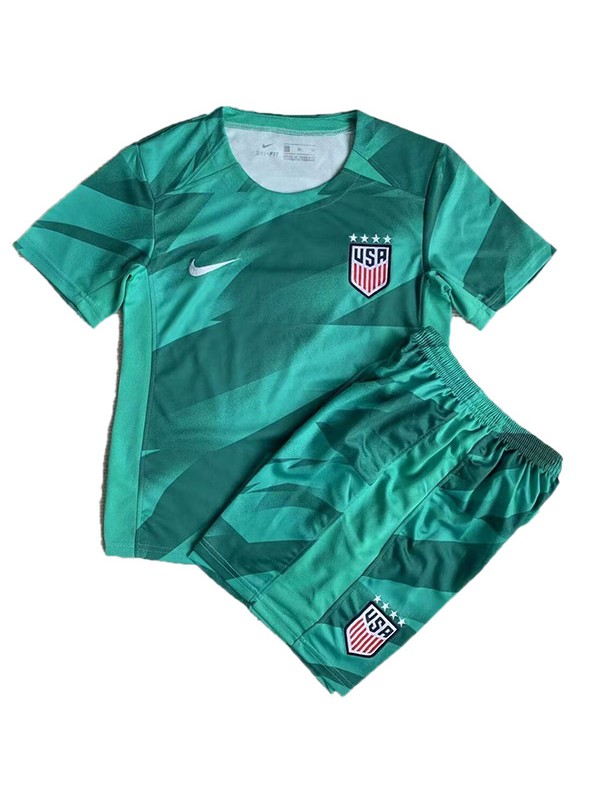 USA maglia verde da portiere da bambino kit da calcio mini magliette da calcio per bambini uniformi giovanili 2023
