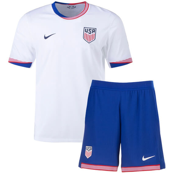 USA maglia da casa per bambini kit da calcio per bambini prima mini maglia da calcio uniformi giovanili 2024-2025