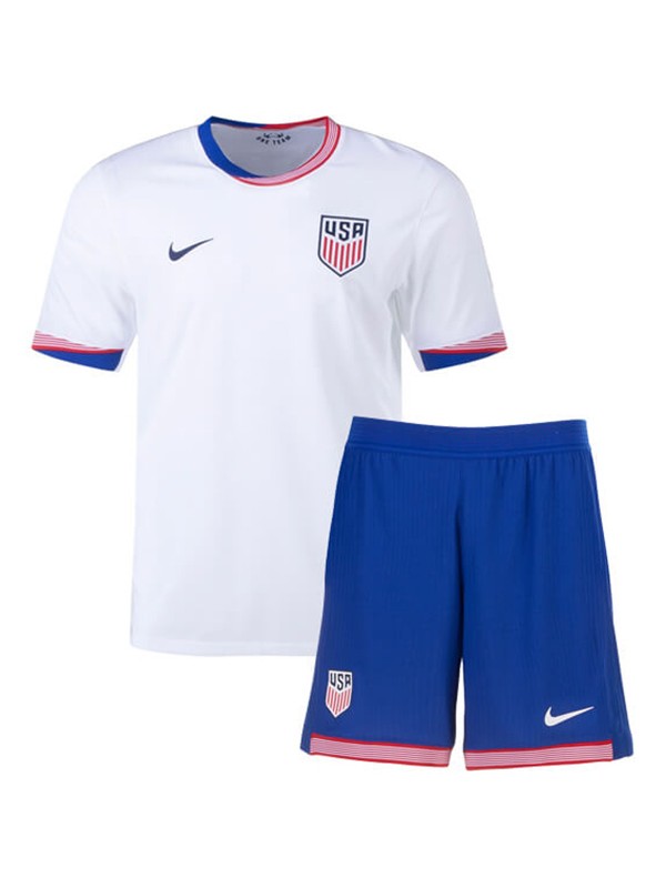 USA maglia da casa per bambini kit da calcio per bambini prima mini maglia da calcio uniformi giovanili 2024-2025