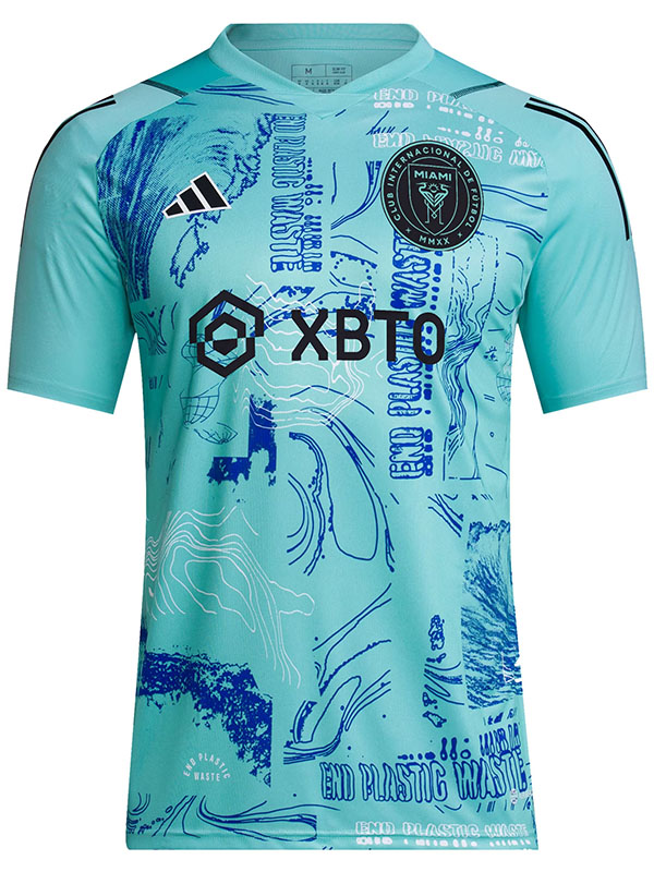 Inter miami maglia in edizione speciale Maglia da calcio blu per abbigliamento sportivo da uomo dell'uniforme da calcio One Planet 2023-2024