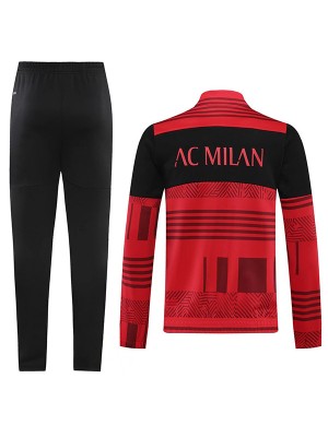 AC Milan giacca da calcio abbigliamento sportivo tuta completa della chiusura lampo degli uomini kit di allenamento all'aperto cappotto di calcio rosso uniforme 2022-2023