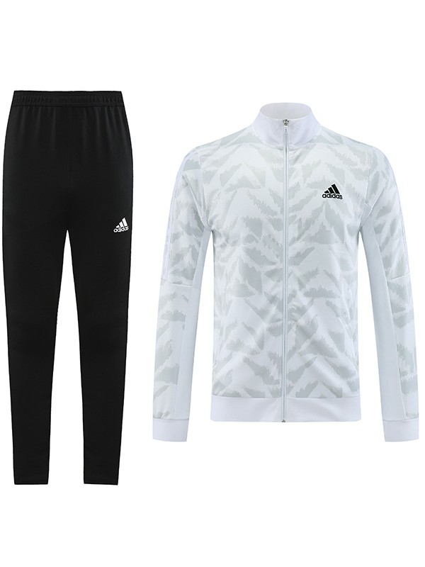 Adas giacca casual calcio abbigliamento sportivo tuta cerniera completa tuta bianca maglia da allenamento da uomo kit cappotto da calcio all'aperto 2023-2024