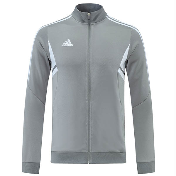 Adas giacca da calcio abbigliamento sportivo tuta da uomo con cerniera completa kit da allenamento atletico all'aperto calcio grigio cappotto 2022-2023