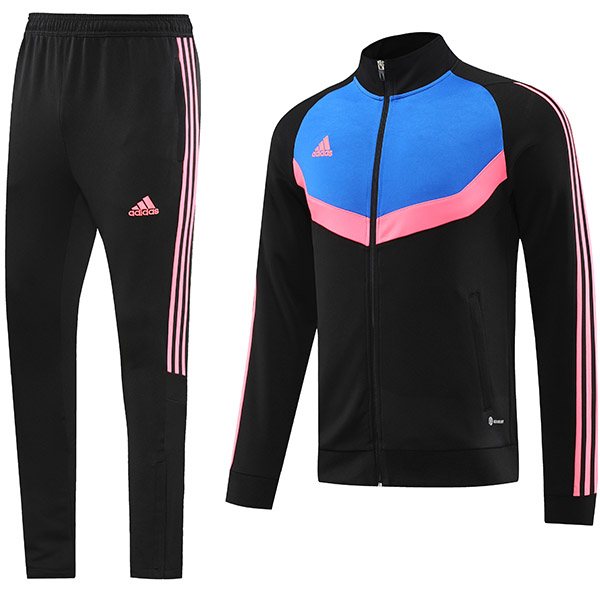 Adas giacca calcio abbigliamento sportivo tuta cerniera completa uniforme kit allenamento uomo nero blu cappotto calcio outdoor 2023-2024