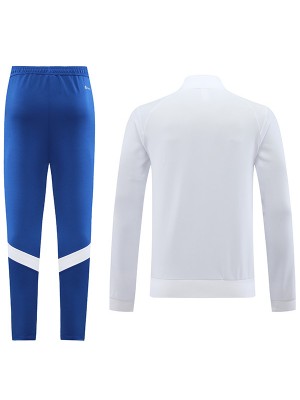 Adas giacca calcio abbigliamento sportivo tuta cerniera completa uniforme kit allenamento uomo bianco blu cappotto calcio esterno 2023-2024