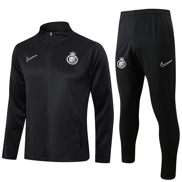 Al-Nassr jacket football sportswear tracksuit full zipper men's black training kit outdoor soccer coat 2024-2025