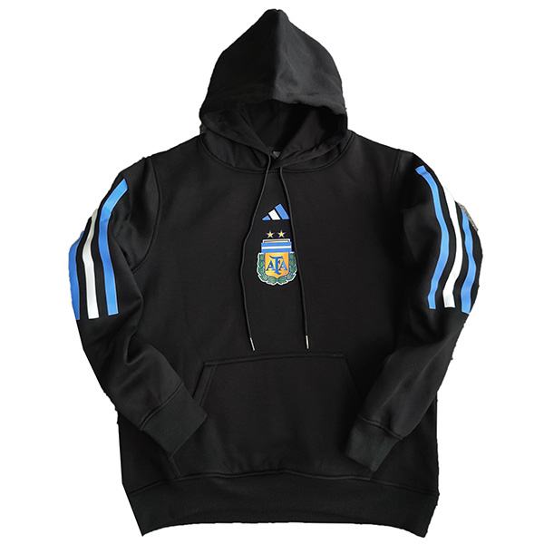 Argentina felpa con cappuccio giacca da calcio abbigliamento sportivo tuta nera uniforme da uomo maglia da allenamento kit cappotto da calcio 2022