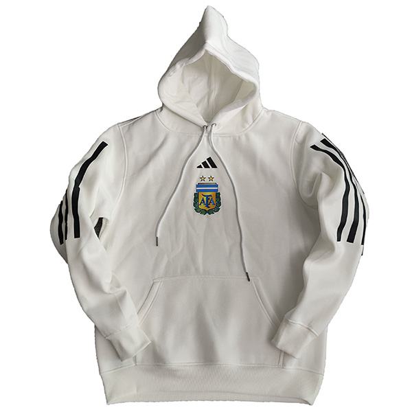 Argentina felpa con cappuccio giacca da calcio abbigliamento sportivo tuta bianca uniforme da uomo maglia da allenamento kit cappotto da calcio 2022