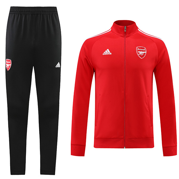 Arsenal giacca rossa da calcio abbigliamento sportivo tuta cerniera completa uniforme da uomo kit da allenamento cappotto da calcio all'aperto 2022-2023