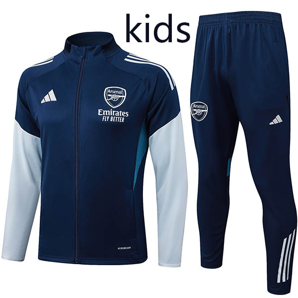 Arsenal giacca bambini tuta blu navy verde acqua uniforme allenamento ragazzi cappotto 2025-2026