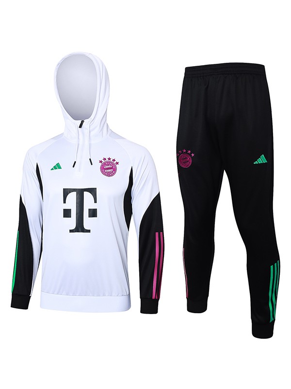 Bayern Munich hoodie jacket football sportswear tracksuit zipper uniform men's training white kit outdoor soccer coat 2024