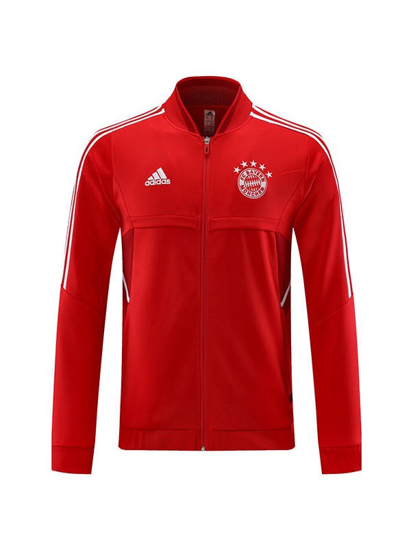 Bayern munich giacca da calcio abbigliamento sportivo tuta da allenamento da uomo con cerniera completa cappotto rosso da calcio all'aperto 2022-2023