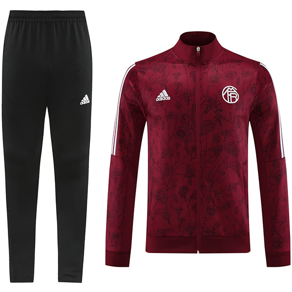Bayern Munich jacket football sportswear tracksuit long zipper uniform men's training kit red outdoor soccer coat 2024