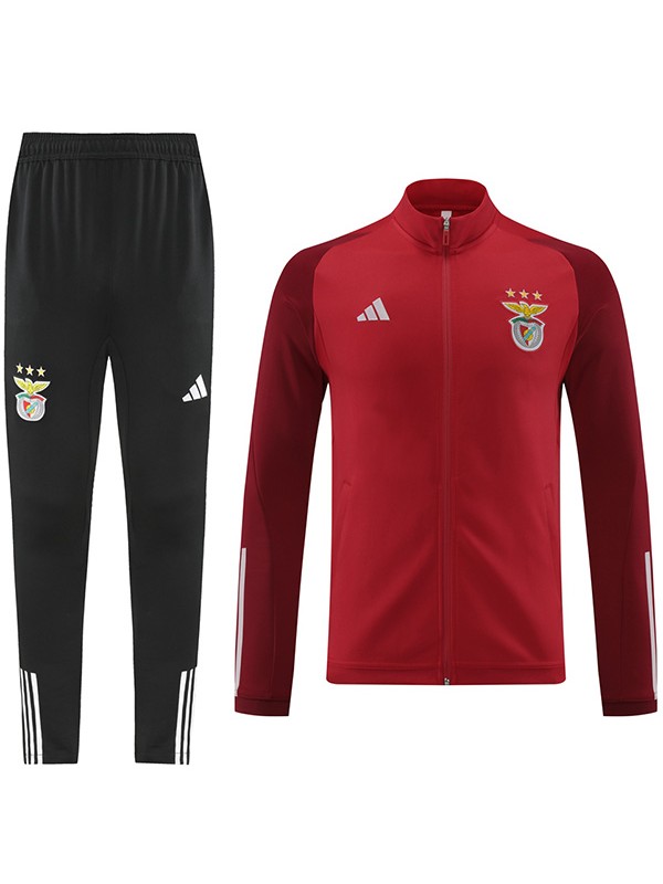 Benfica jacket football sportswear tracksuit long zipper uniform men's training red kit outdoor soccer coat 2024