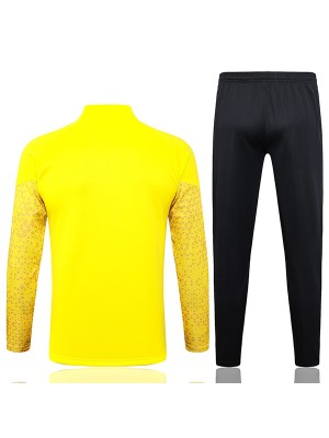 Borussia Dortmund jacket football sportswear tracksuit long zip yellow black uniform men's training kit outdoor soccer coat 2023-2024