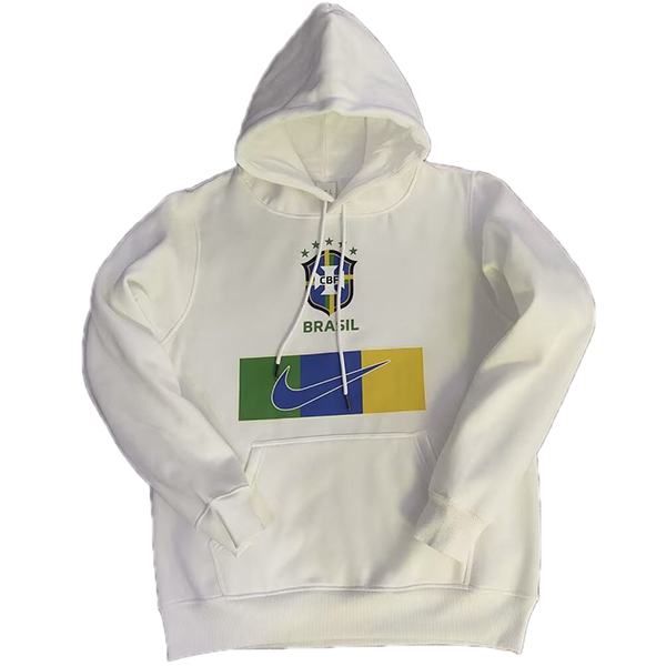 Brazil felpa con cappuccio giacca da calcio abbigliamento sportivo tuta bianca uniforme da uomo maglia da allenamento kit cappotto da calcio 2022